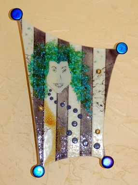 Custom Made Fused Glass Wall Sconce - "Nymph" - Sold