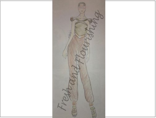 Custom Made Original Design - Pant Jumper With Fitted Waist And Harem Pants