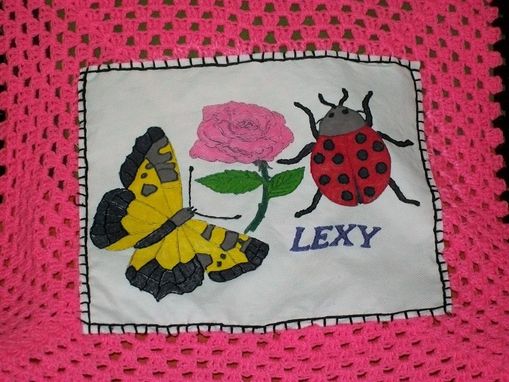 Custom Made Butterfly And Lady Bug Blanket