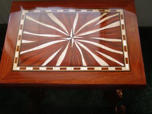 Custom Made Rosewood End Table For Sale