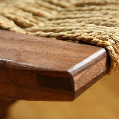 Custom Made Midcentury Modern Seagrass Chair