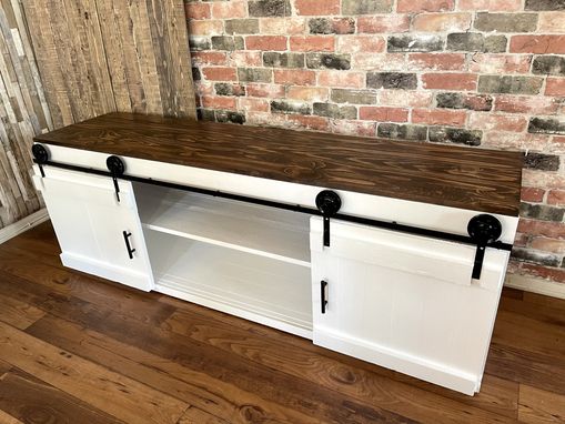 Custom Made Barn Doors Tv Stand Console Table Sideboard Credenza