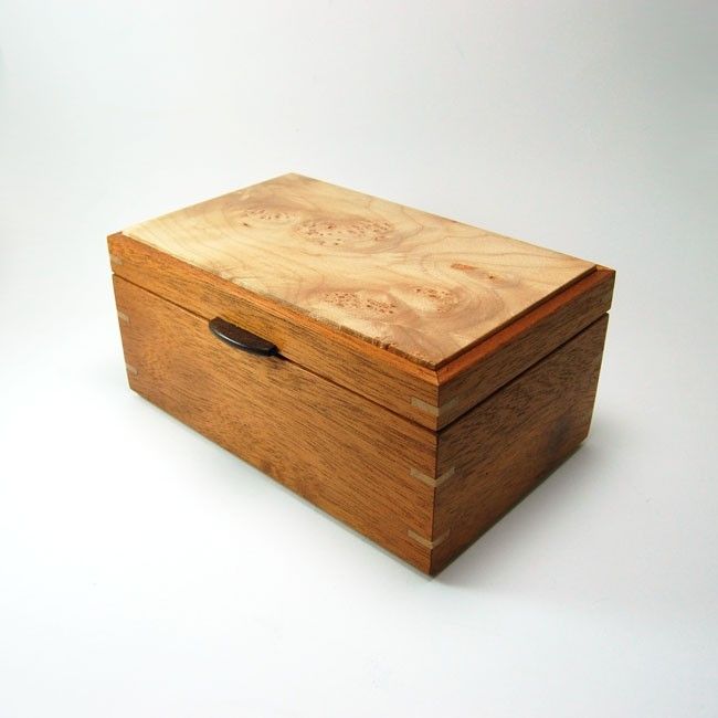 Custom Made Mahogany And Birdseye Maple Keepsake / Jewelry Box by ...