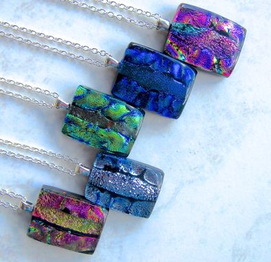 Custom Made Pendant With Sterling Silver Bail And Chain - 5 Color Options