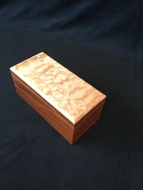 Custom Made Mahogany And Quilted Maple Box