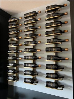 Custom Made (Wall Mount / Blade Series) Single Bottle Label Facing Wine Display