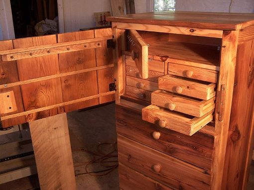 Custom Made Tallboy Lingerie Dresser With Jewelry Drawers Made Form Reclaimed Heart Pine