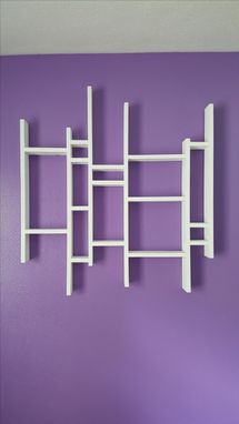 Custom Made Random Thoughts- Floating Shelves-Modern Shelving-Wall Art-Shelf-Geometric-Dvd Storage-Bookshelf