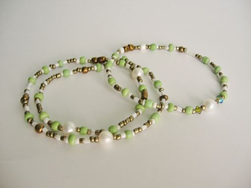 Custom Made Spring Bracelet Set. Stretchy. Beach Jewelry. Made In Maui. Artisan. Rustic Jewelry.