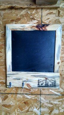 Custom Made Beetle Kill Pine Chalk Board With Hangers