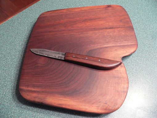 Custom Made Walnut Cutting Board And Paring Knife