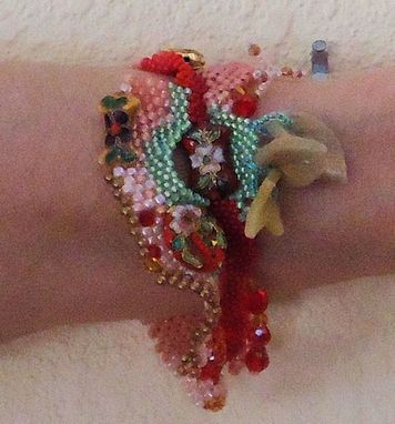 Custom Made Freeform Peyote Beaded Bracelet