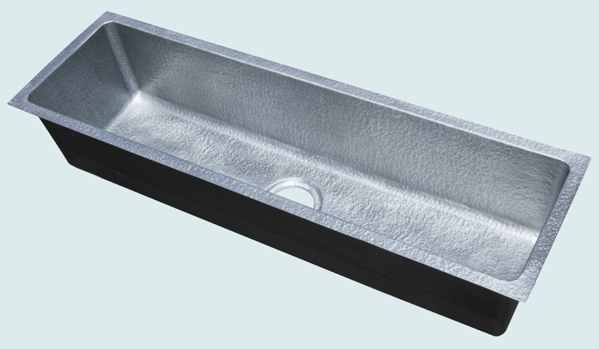 Custom Made Zinc Sink With Hammering & Long Body by Handcrafted Metal