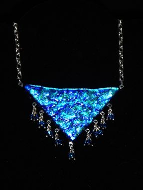 Custom Made Large Dichroic Glass Necklace