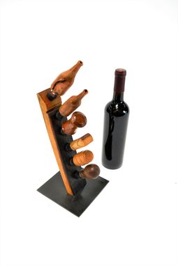 Custom Made Wine Bottle Stopper Display - Baton - Made From Reclaimed California Wine Barrels - 100% Recycled!