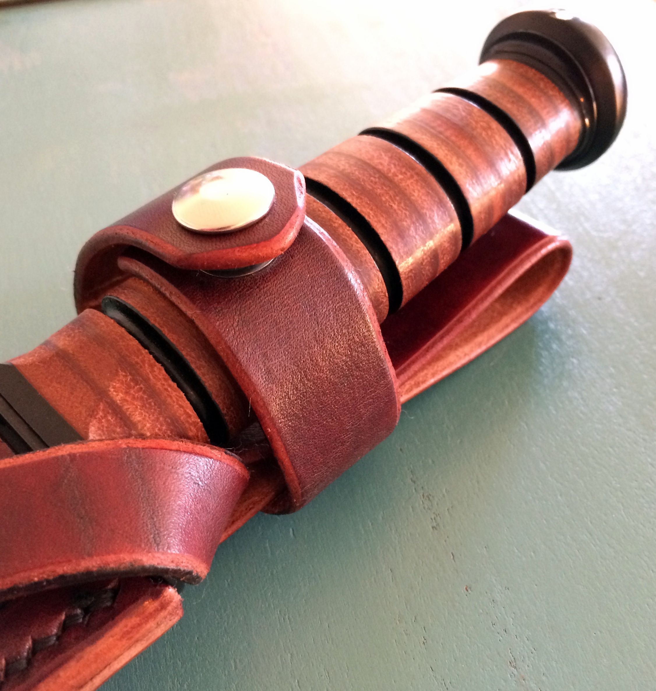 Custom Made KaBar Leather Knife Sheath by Strong Horse Leather