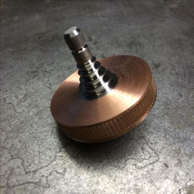 Custom Made 1.25" Diameter Copper And Titanium Spinning Top