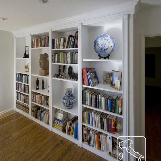 Custom Made Bookcase White by Serrao Cabinets & Design | CustomMade.com