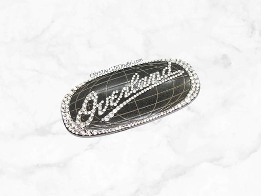 Custom Made Jeep Overland Oval Crystallized Car Emblem Bling Genuine European Crystals Bedazzled