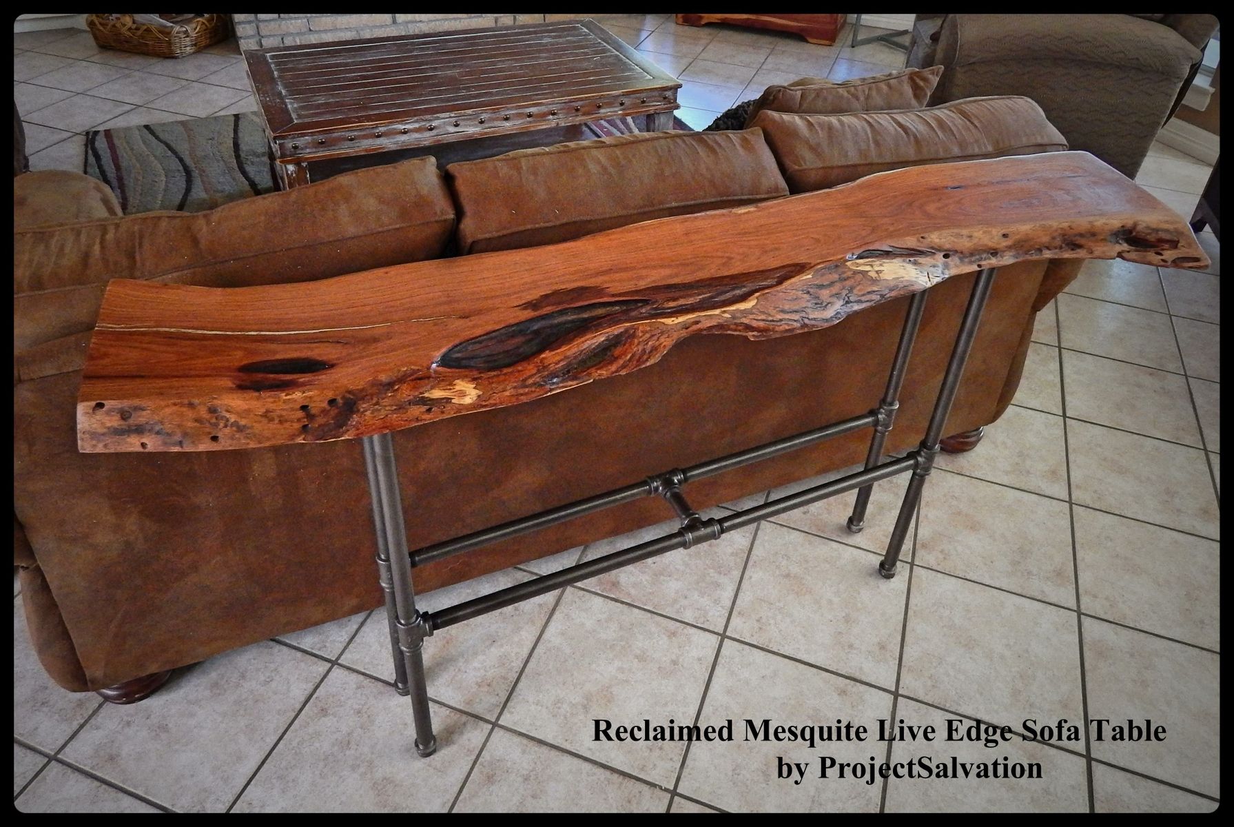 A Hand Crafted Live Edge Mesquite Sofa Table Made To Order From A Hand Crafted Live Edge Mesquite Sofa Table Made To Order From Project Salvation Custommade Com