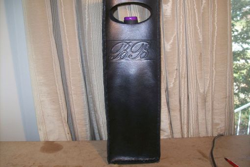 Custom Made Custom Leather Wine Bag