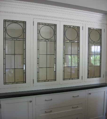 Custom Leaded Glass Cabinet Inserts by Glassworks Studio | CustomMade.com