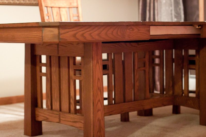 Custom Arts & Crafts Style Dining Table by Pin & Scroll Elegant Wood