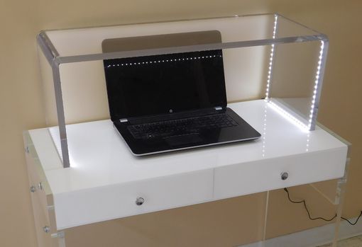 Custom Made Acrylic Pc Monitor Stands / Risers, Hand Crafted To Any Size Or Style - Lighted Option