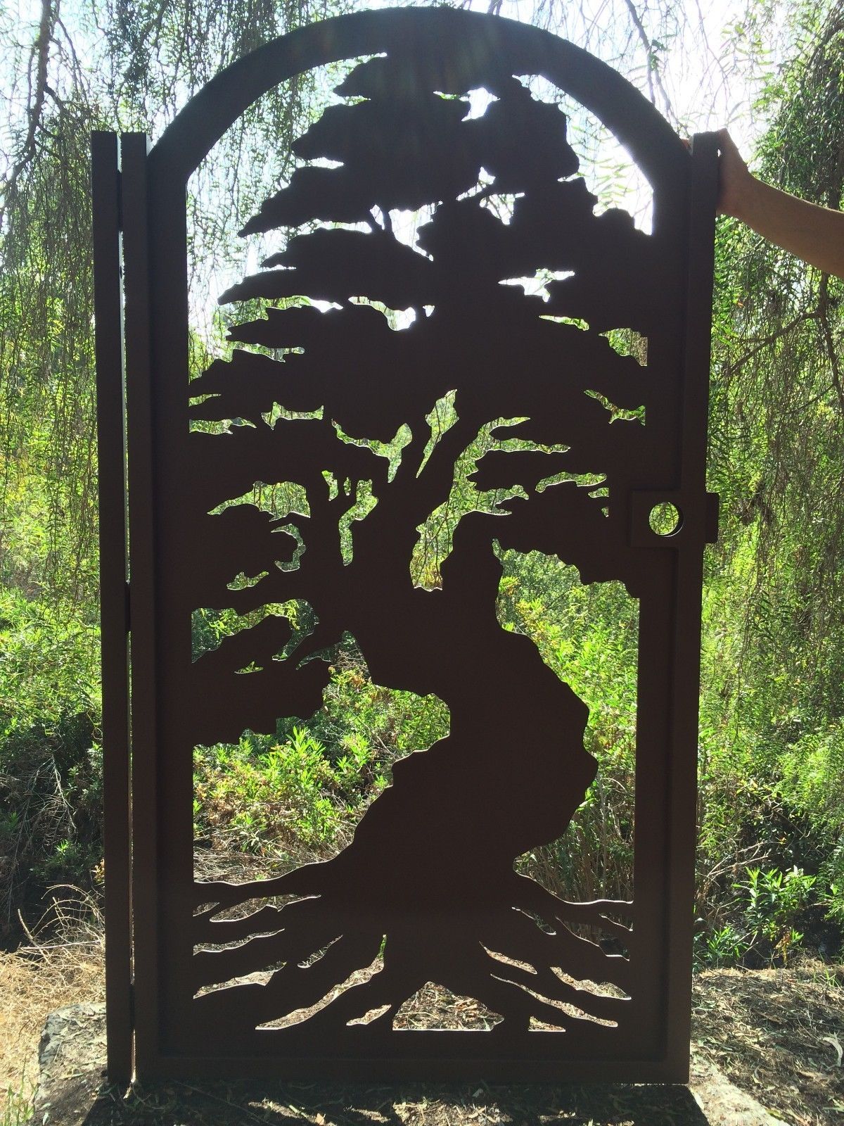 Buy Custom Made Bonsai Tree Gate Metal Art Pedestrian Walk Thru Entry