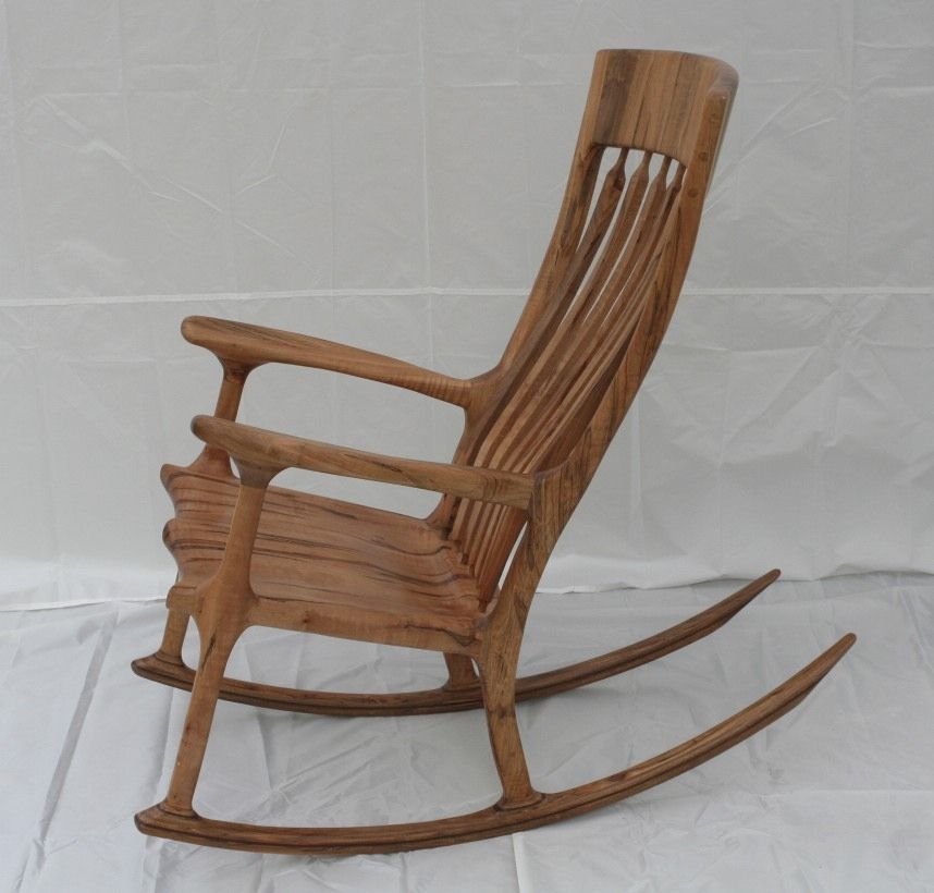 Hand Crafted Ambrosia Maple Rocking Chair - Shipping Included by Wood