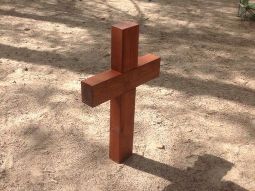 Custom Made Personalized Cedar Timber Laser Engraved Memorial Cross