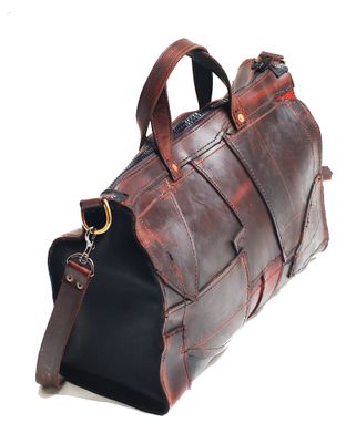 Custom Made Leather Duffle Bag