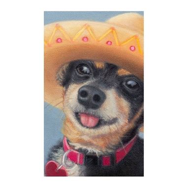 Custom Made Chihuahua - Min Pin Dog Art Print W/ Mat 11 X 14 - Shelter Dog Art - Cinco De Mayo