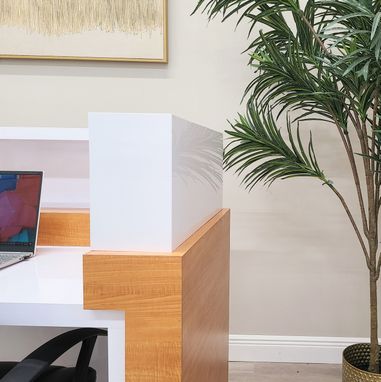 Custom Made Jade Reception Desk, Reception Counter, Spa Front Desk, Office Furniture, Modern Desk Design.