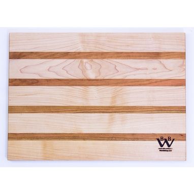 Custom Made Maple And Cherry Cutting Board | Personalized Engraved