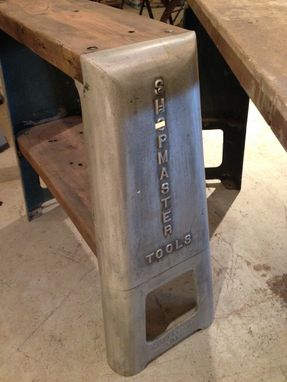 Custom Made Repurposed Industrial Shopmaster Tool Base Sofa Tables