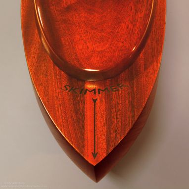 Custom Made Boat-Shaped Cremation Urn, Mahogany