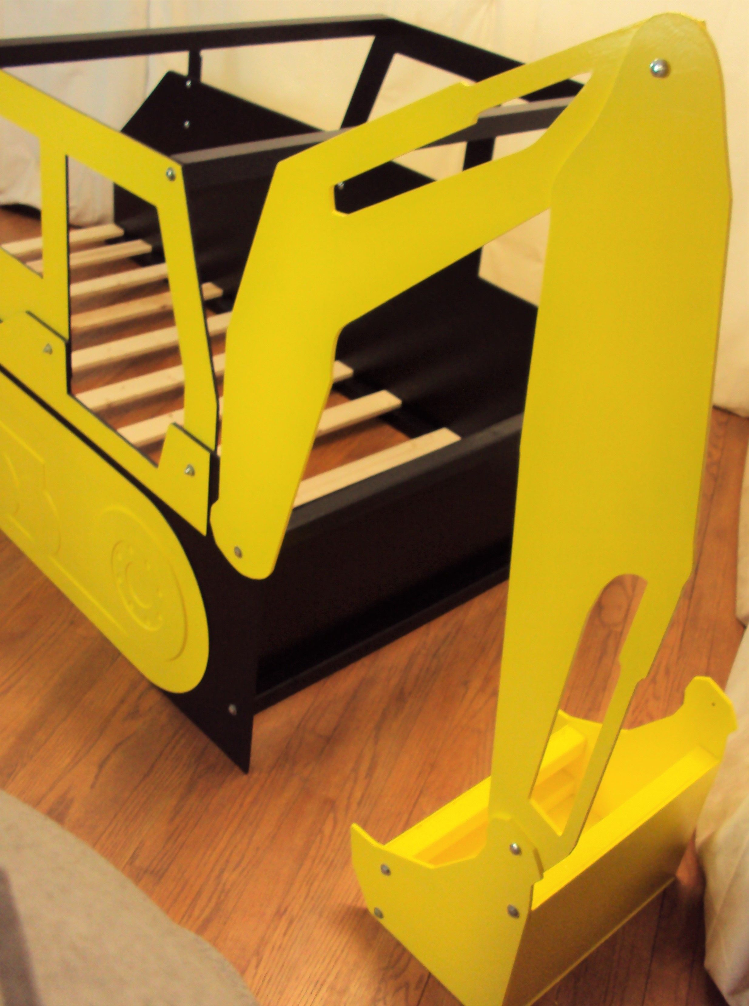 Custom Excavator Twin Kids Bed Frame - Handcrafted - Construction ...