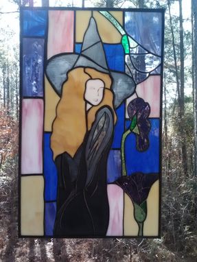 Custom Made Witch - A Stained Glass Piece Made To Copy A Painting