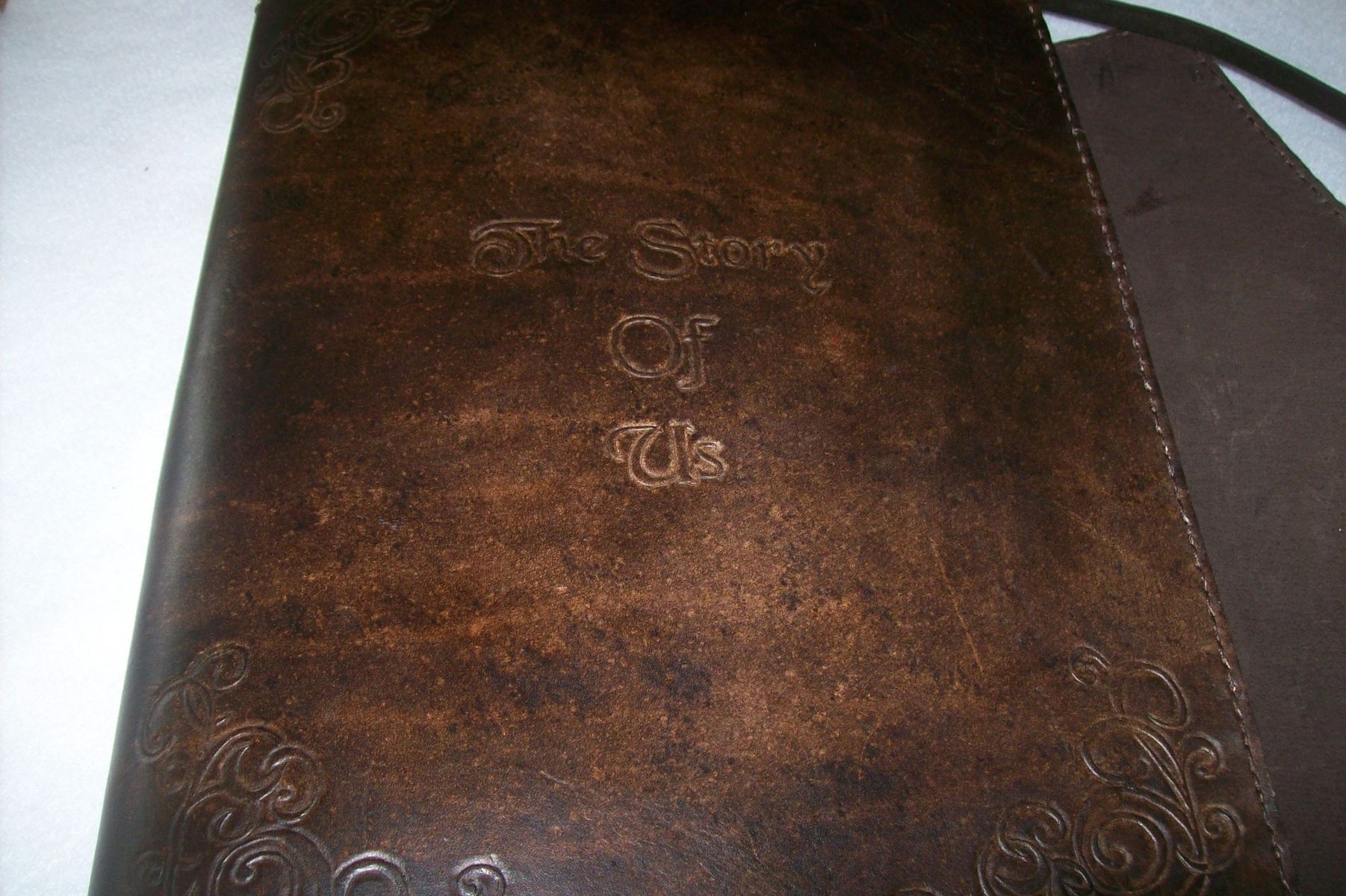 Buy Hand Crafted Custom Leather Photo Album/Scrapbook, made to