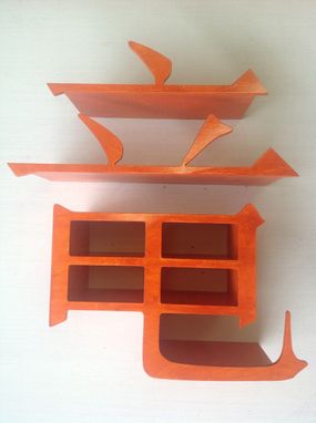 Custom Made Unusual Shelving Unit