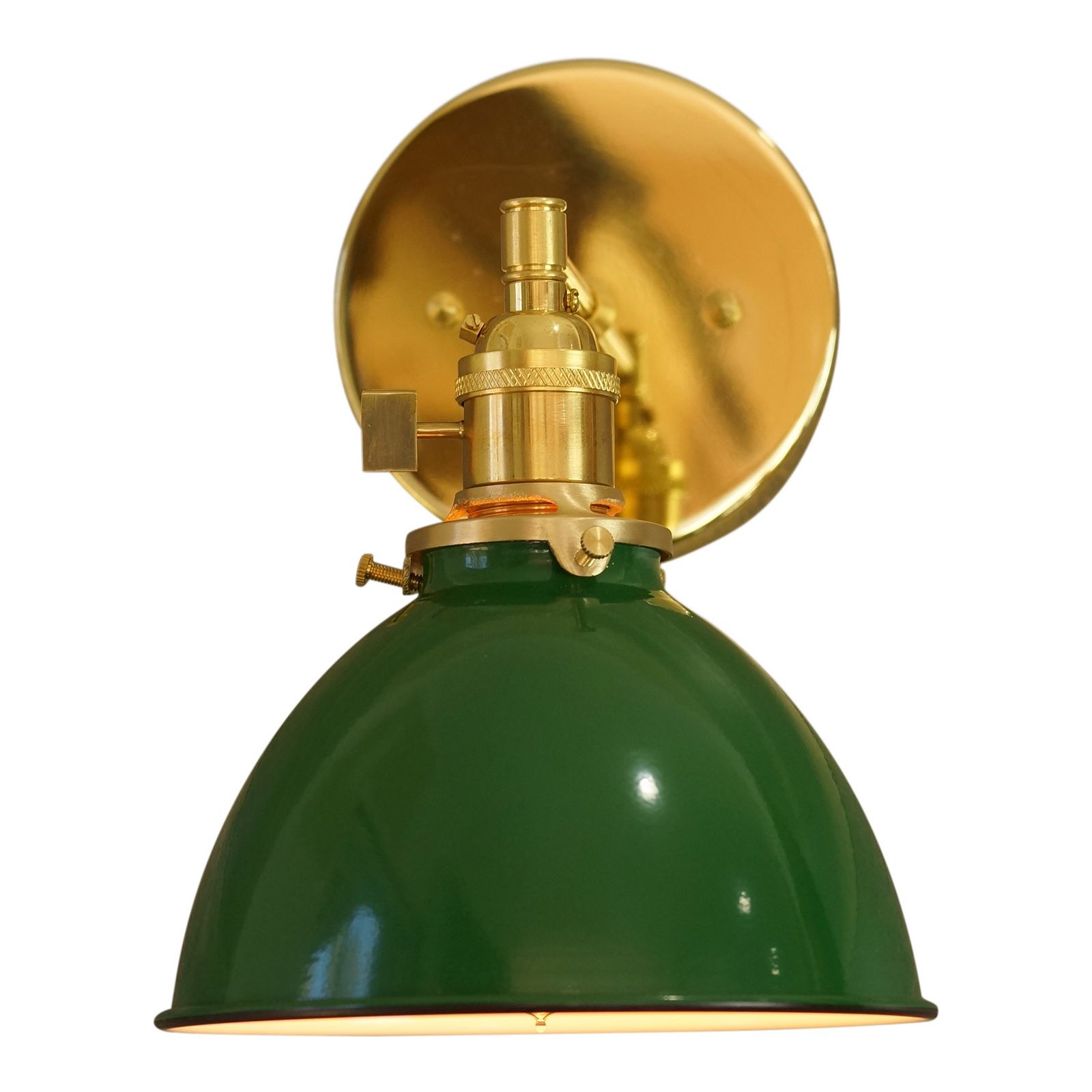 Buy Hand Crafted Country Cottage 1-Light Brass Wall Sconce, Green Lamp  Shade, made to order from Loft Essentials