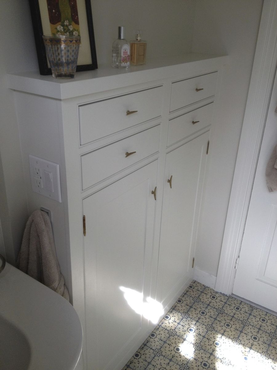 Hand Crafted Built In Bathroom Storage by The Philadelphia