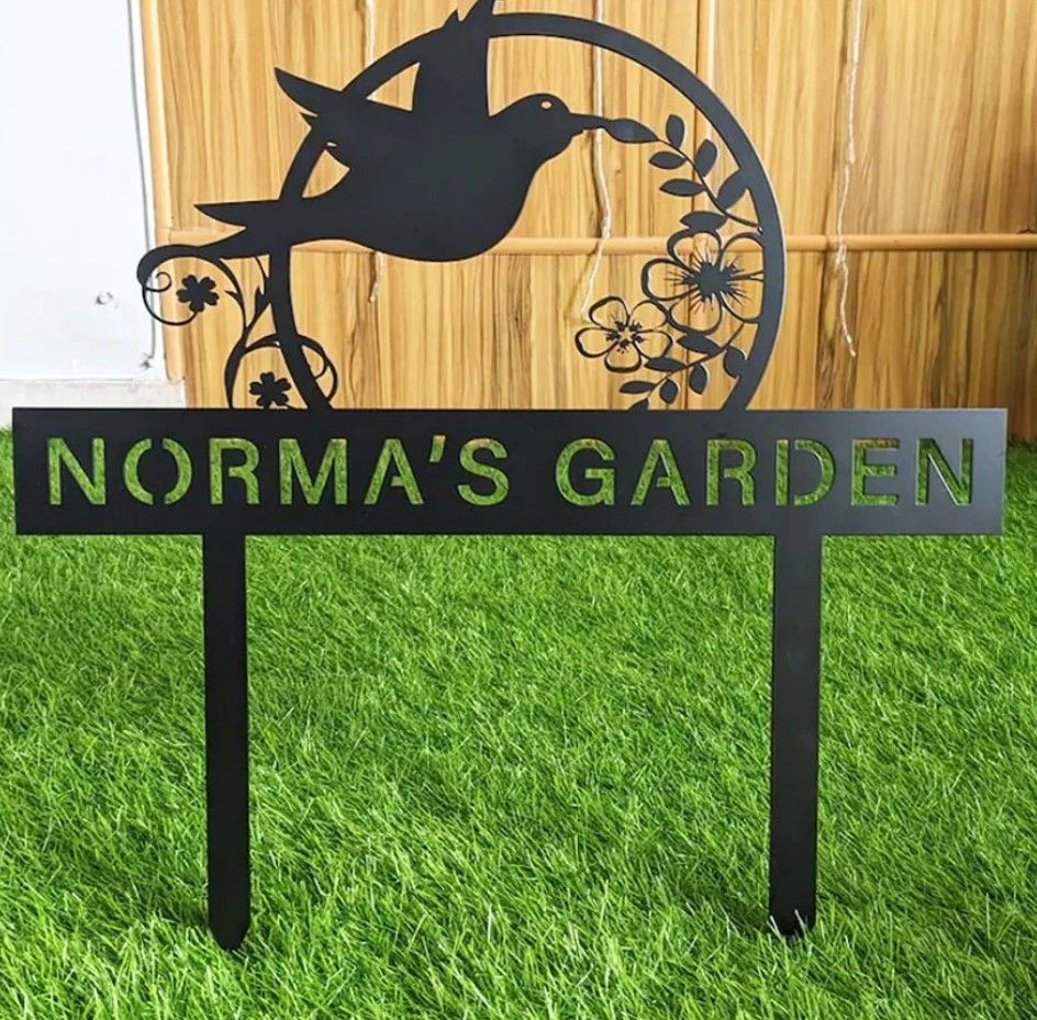 Buy Hand Made Personalized Metal Garden Sign, Made To Order From 