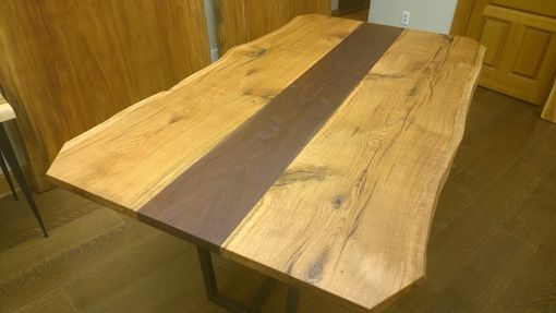 Custom Made Reclaimed, Domestic Oak And Walnut Dining/Conference Table