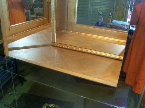 Custom Made Mirrored Corner Cabinet