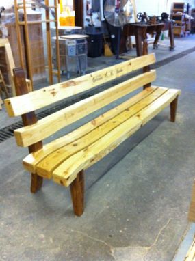 Custom Made The Wave Timber Bench