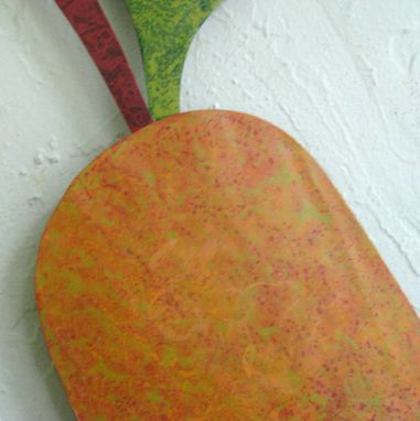 Custom Made Handmade Upcycled Metal Pear Wall Art Sculpture
