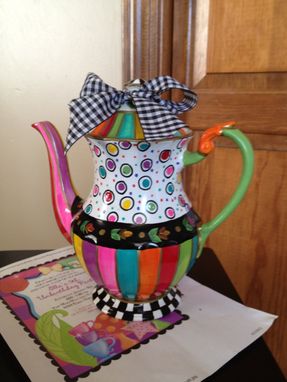 Custom Made Custom Hand Painted Teapot/Coffee Pot