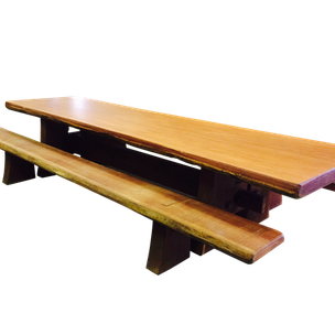 Rick Paid Rare Earth Hardwoods Traverse City Mi Angelim Pedra Harvest Table With Aru Benches By
